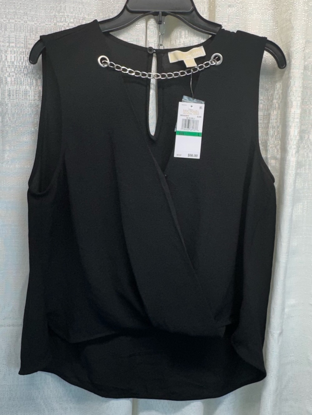 MICHAEL MICHAEL KORS
Womens Textured Chain Detail Vented Hem Sleeveless